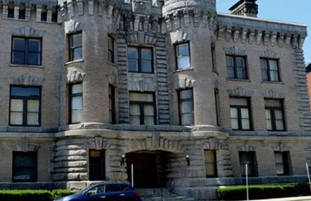 The Medford office of Gianno & Freda, a stone building